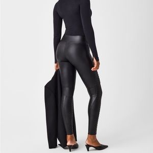 NWT Spanx Faux Leather Moto Leggings